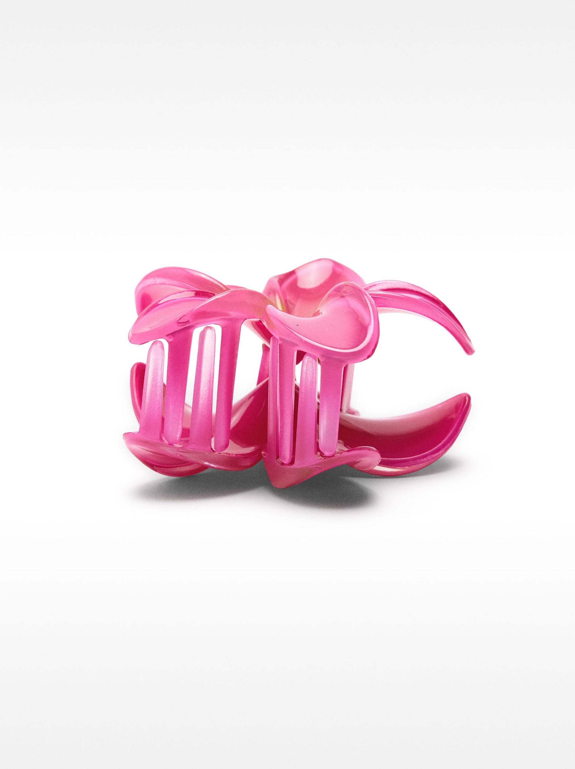 Dark Pink Flower Clip