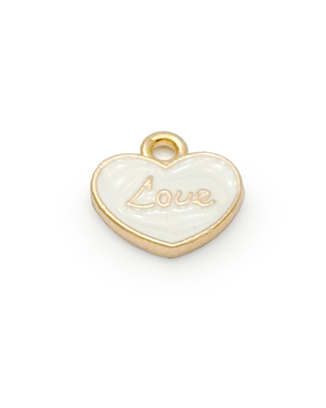 white and pink collection charms