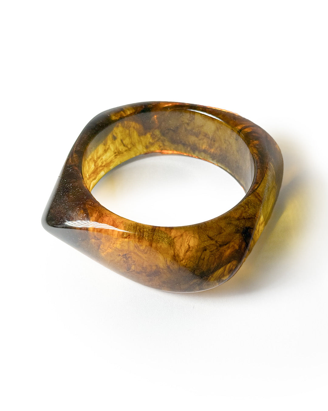 See Trough Brown Resin Bangle