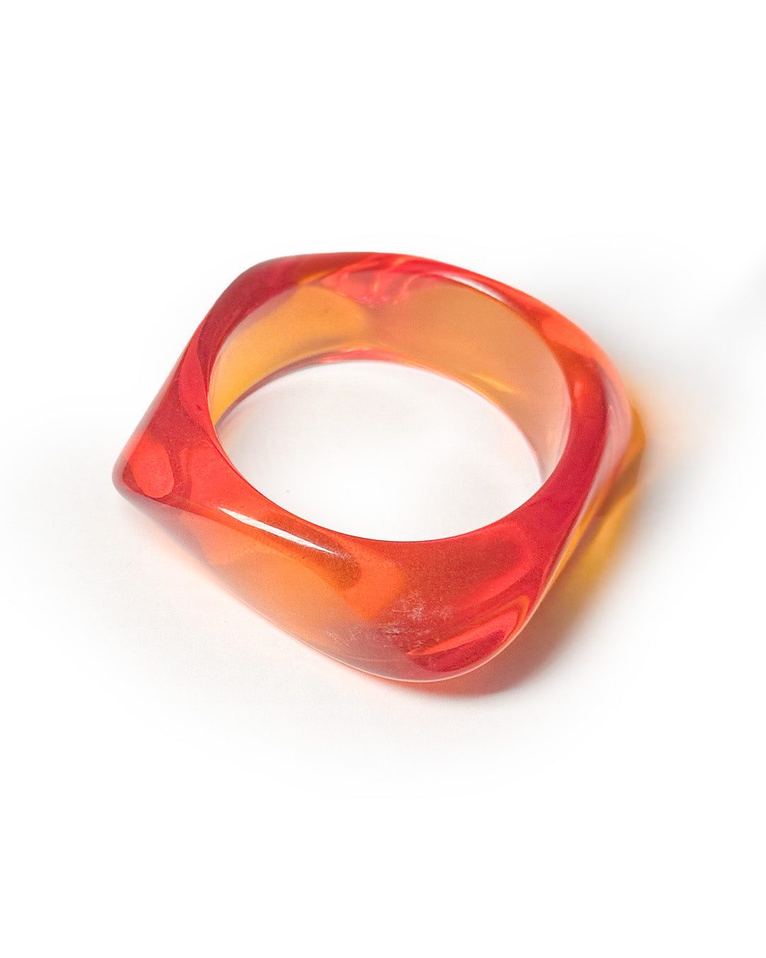 See trough orange  Resin Bangle