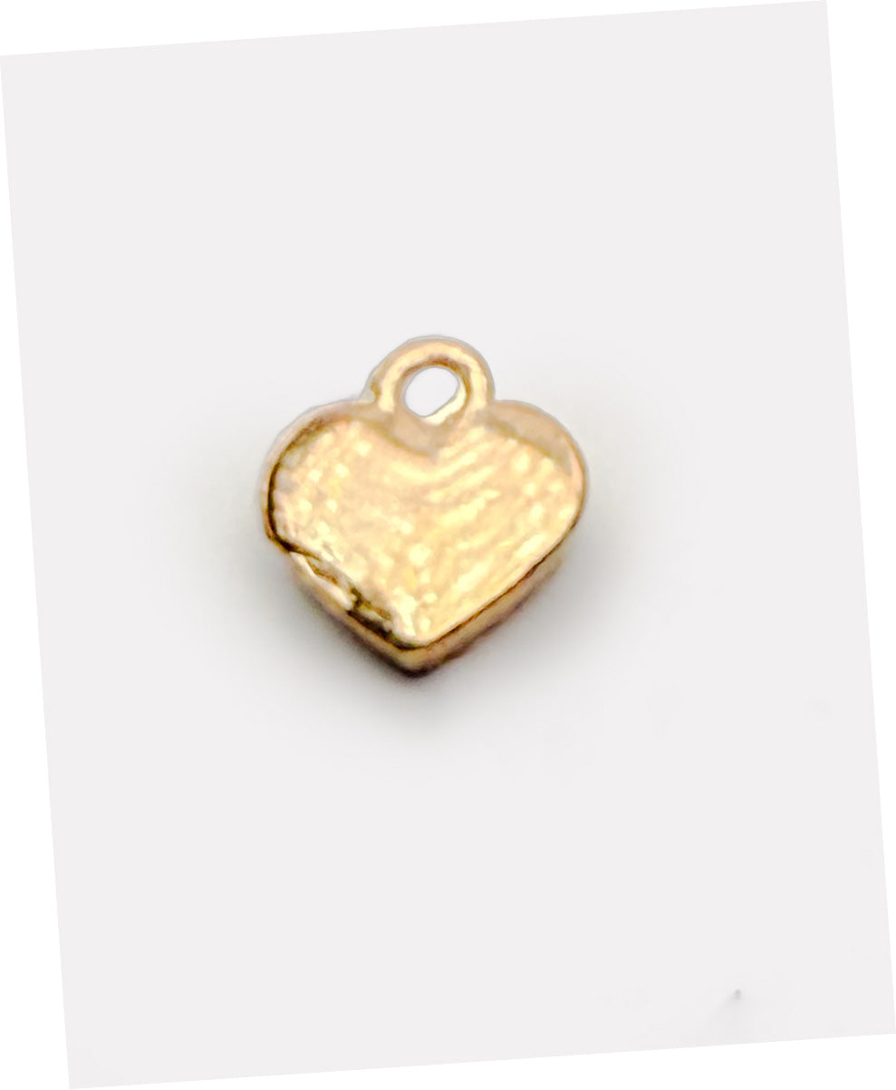 White mini heart charms