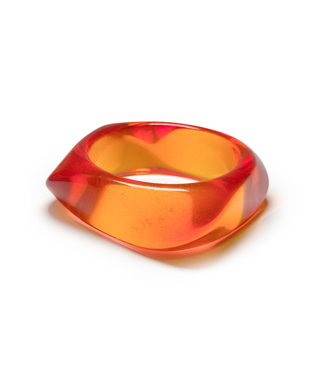 See trough orange  Resin Bangle