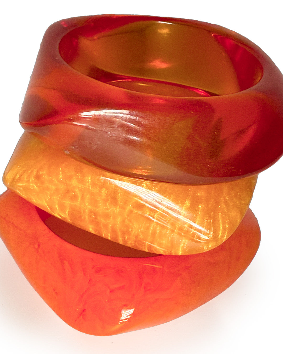 See trough orange  Resin Bangle