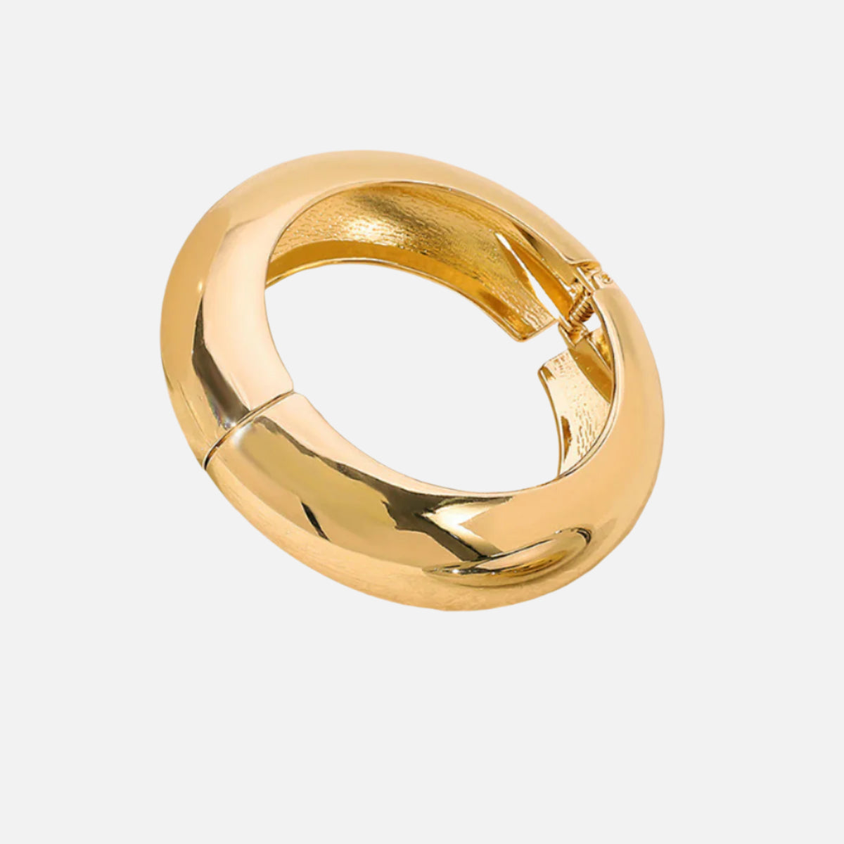 Chunky Wide Bangle golden Bracelet