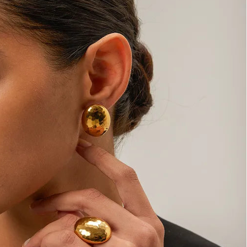 Molten Oval Studs