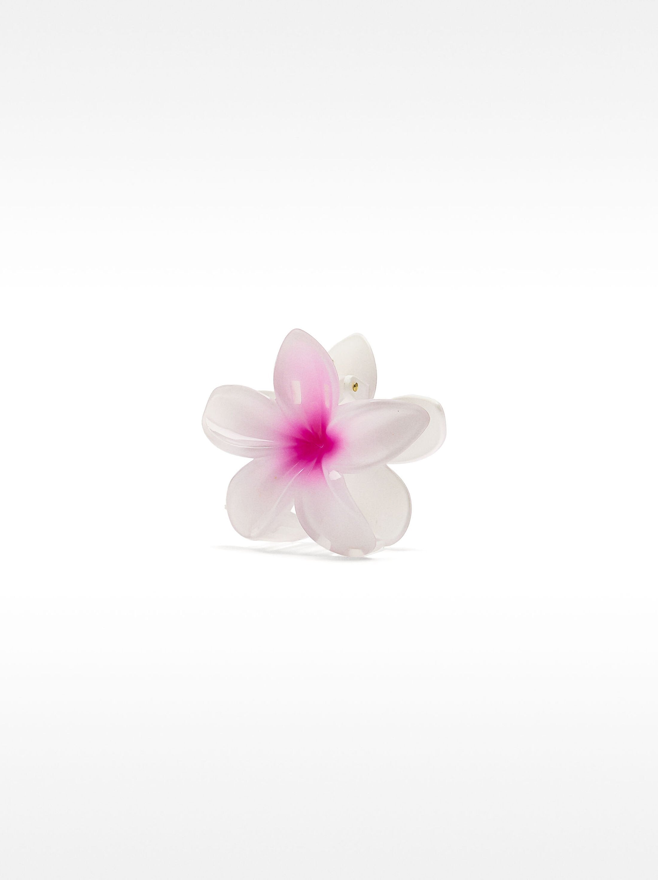 White Pink Flower Clip – oddpiecés.com