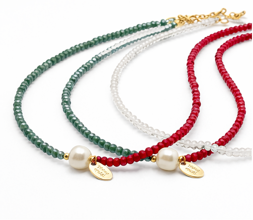 Green Tropic Trip Charm Neck Chains