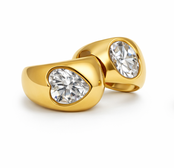 Heart Diamond Earrings