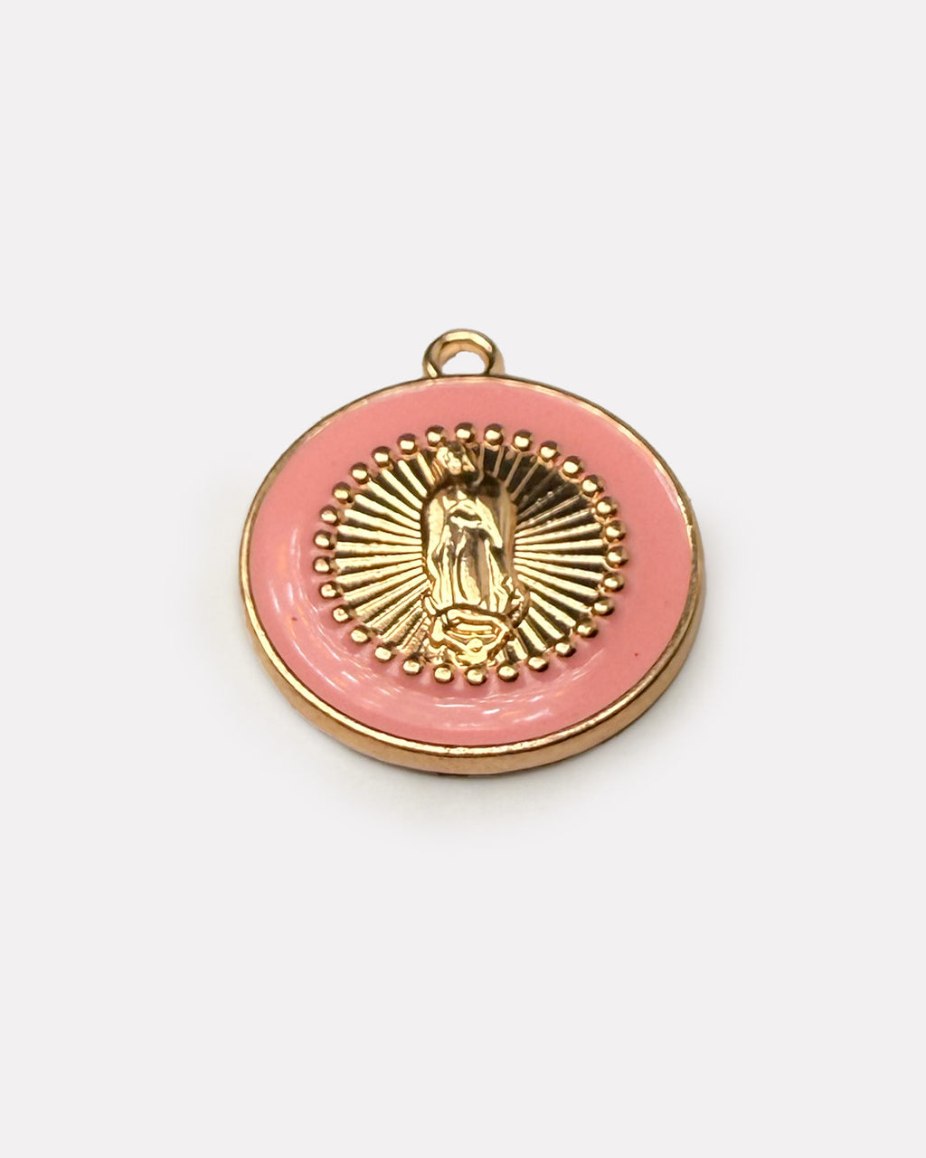 Pink embossed charm