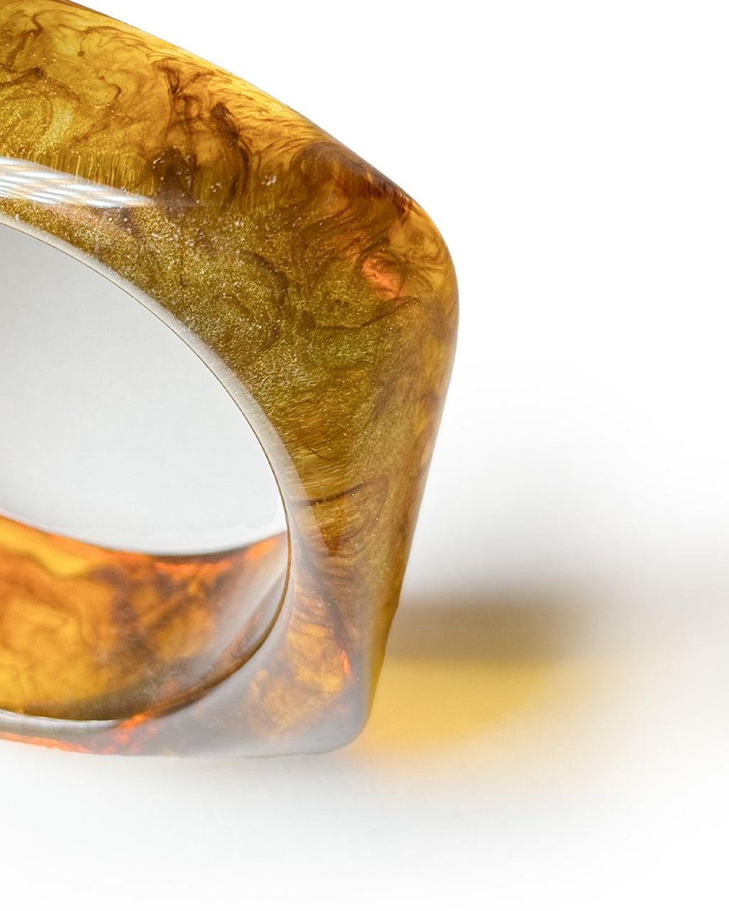 See Trough Brown Resin Bangle