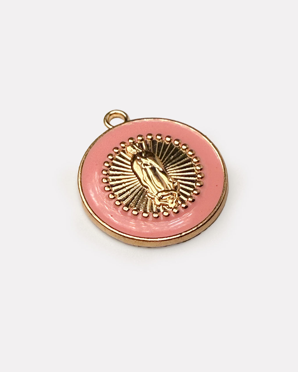 Pink embossed charm