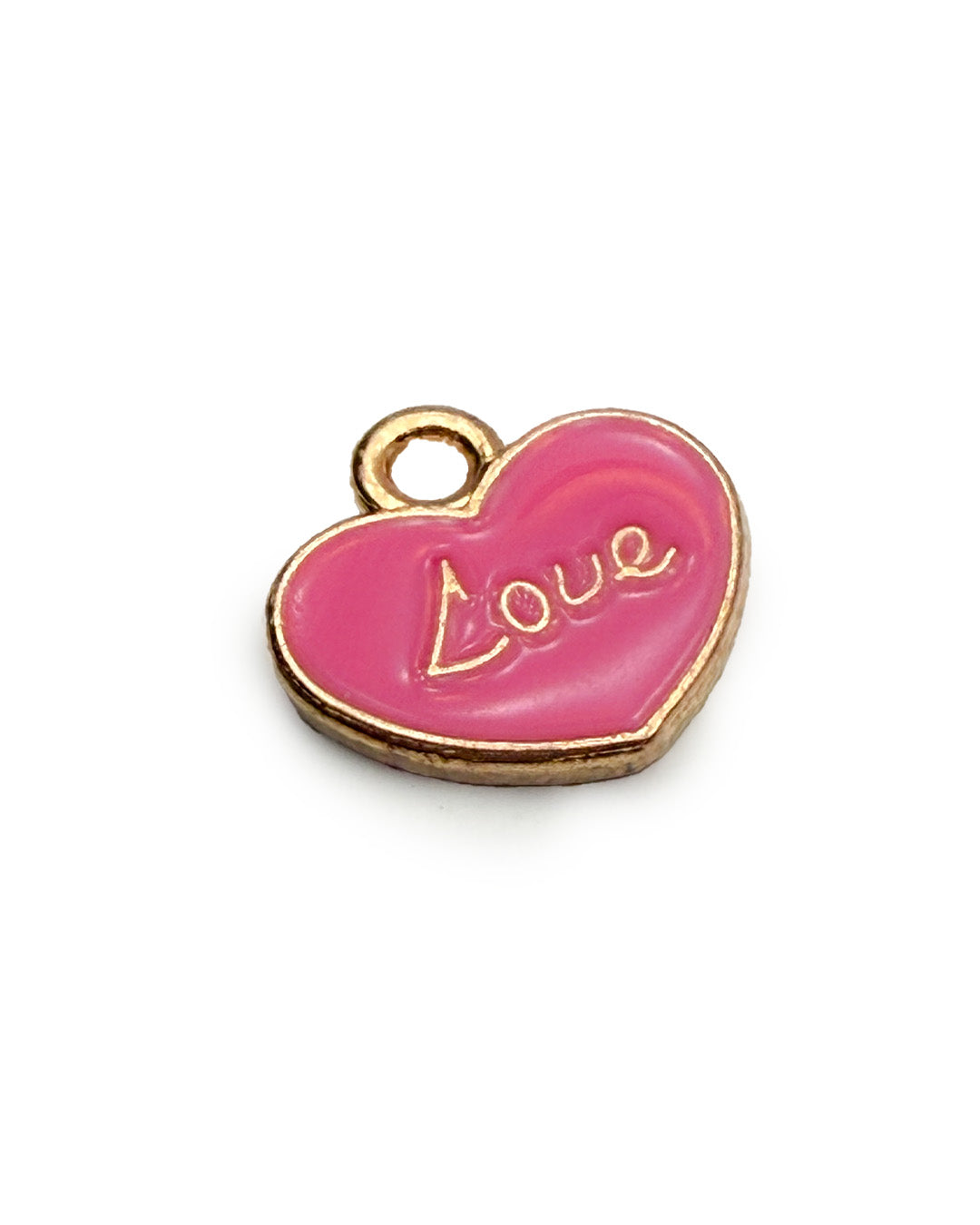 Pink Love hearts charms