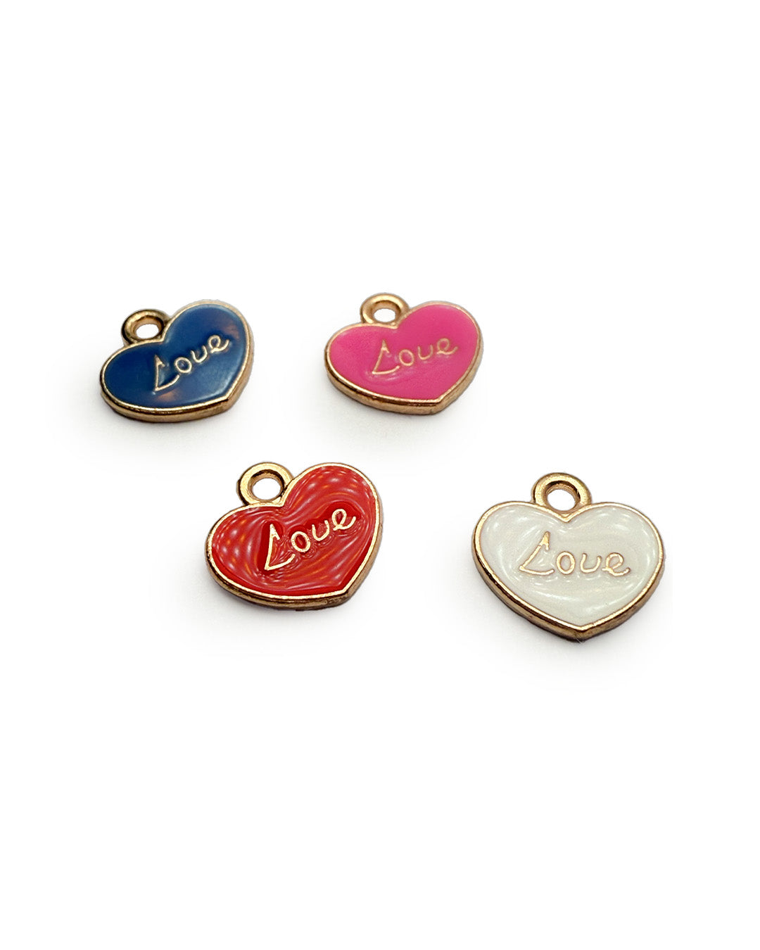 Red Love hearts charms