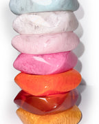 Baby pink & Orange  ( stack of 2)