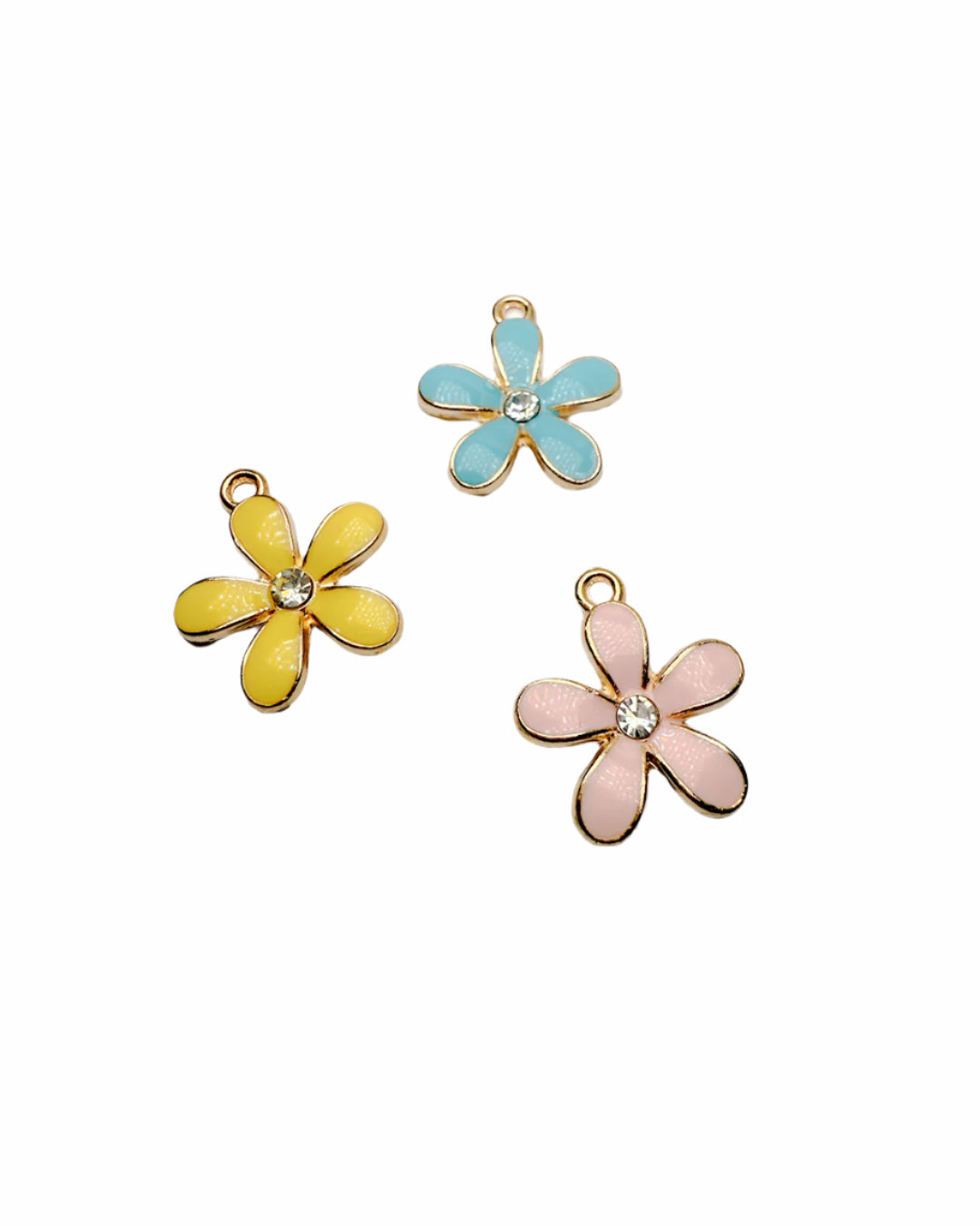 Yellow flower charms