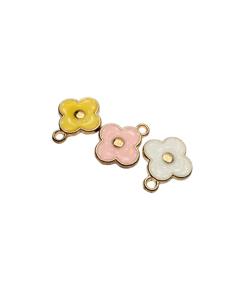 3 Colour small flower charms