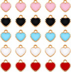 Blue mini heart charms