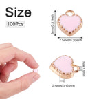 Red mini heart charms